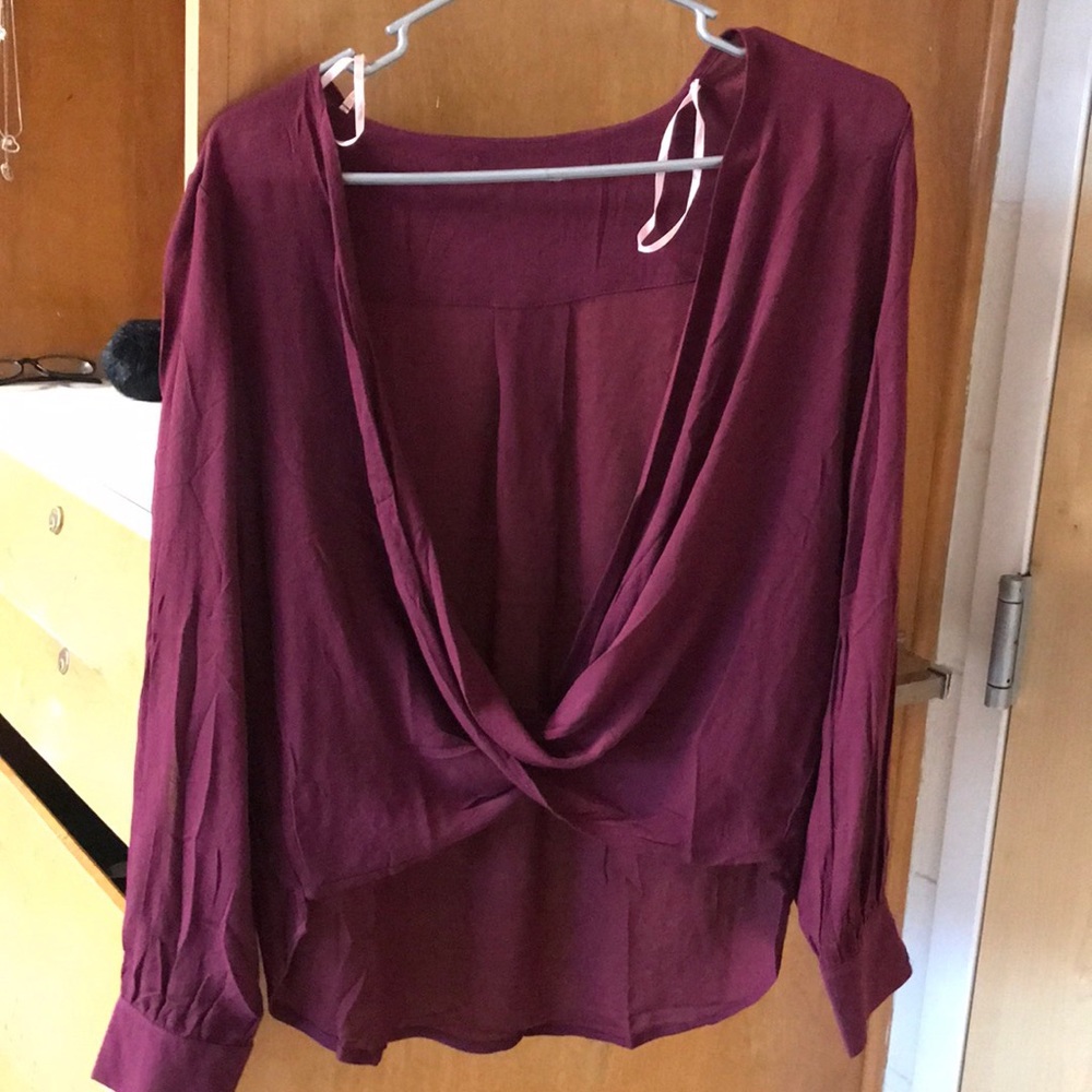 Red cross over blouse